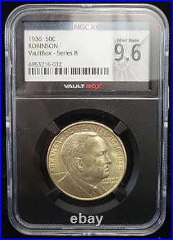 1936 Robinson Commemorative Half Dollar 50c NGCX 9.6 Gorgeous Golden Toning MS66