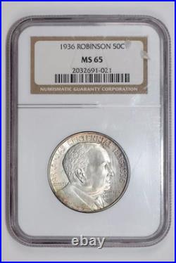 1936 Robinson Commemorative Half Dollar Ngc Ms65 Original Pq