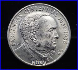 1936 Robinson Commemorative Silver Half Dollar 50C BU See Pics