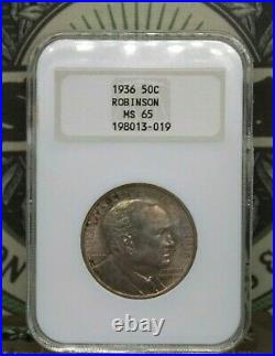 1936 Robinson Commemorative Silver Half Dollar 50c NGC MS65 #019 ECC&C, Inc