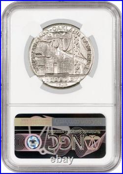 1936 S 50C Bay Bridge Commemorative Silver Half Dollar NGC UNC Details Cleaned