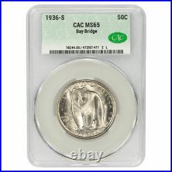 1936-S 50C Bay Bridge Half Dollar CAC MS 65 1936-S 50C Bay Bridge Half Dollar CAC MS 65