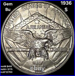 1936-S Arkansas VERY NICE COIN Centennial Commemorative Half Dollar