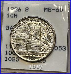 1936-S BU Bay Bridge Silver Commemorative Half Dollar