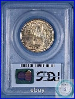 1936-S Bay Bridge 50c Commemorative PCGS MS65 Vintage Champagne & Bronze Glow