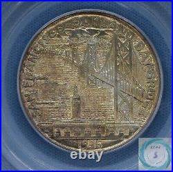 1936-S Bay Bridge 50c Commemorative PCGS MS65 Vintage Champagne & Bronze Glow