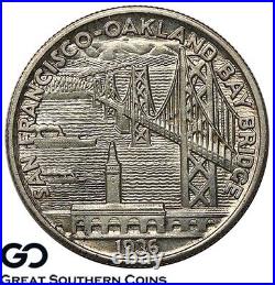 1936-S Bay Bridge Commemorative Half Dollar, Gem BU++ Free Shipping