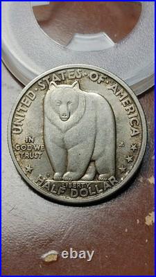 1936 S Bay Bridge Commemorative Silver Half Dollar 50C AU Lightly Cleaned W585