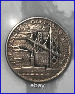 1936-S Bay Bridge Commemorative Silver Half Dollar, Good Detail Fun Coin