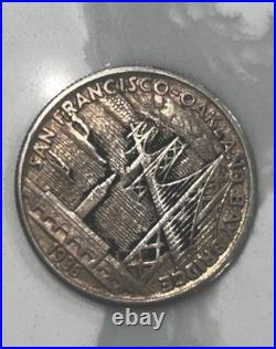 1936-S Bay Bridge Commemorative Silver Half Dollar, Good Detail Fun Coin