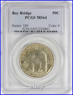 1936-S Bay Bridge Commemorative Silver Half MS64 PCGS