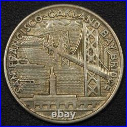 1936 S Bay Bridge Silver Commemorative Half Dollar Cleaned