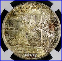 1936-S Bay Bridge Silver Commemorative Half Dollar NGC MS-65 Toned