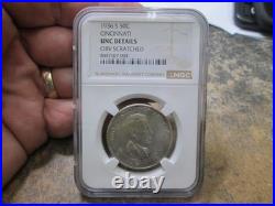 1936 S CINCINNATI SILVER Half Dollar Commemorative NGC UNCIRCULATED SCRATCHED