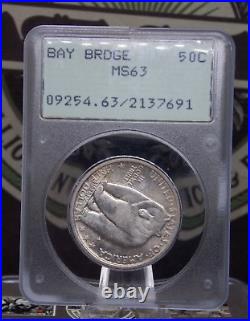 1936 S Commemorative BAY BRIDGE Half Dollar 50c PCGS MS63 #691 RATTLER OGH