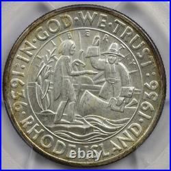 1936-S Rhode Island Tercentenary Half Dollar 50C PCGS MS 65 Silver