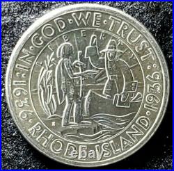1936-S Rhode Island Uncirculated Commemorative Half Dollar