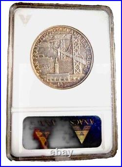 1936-S San Francisco Bay Bridge Commemorative Silver Half Dollar ANACS MS62