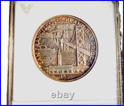 1936-S San Francisco Bay Bridge Commemorative Silver Half Dollar ANACS MS62
