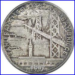 1936 S San Francisco Oakland Bay Bridge Commemorative Half Dollar 90% Silver 50c