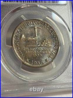 1936 Wisconsin Commemorative Half Dollar 50C PCGS MS66
