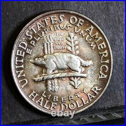 1936 Wisconsin Commemorative Silver Half Dollar Toned Unc (#39008)
