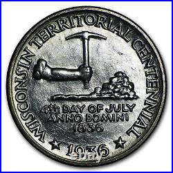1936 Wisconsin Territorial Centennial Half Dollar BU SKU #93341