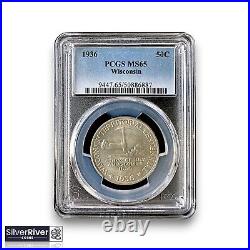 1936 Wisconsin Territorial Centennial Half Dollar (Certified MS65 by PCGS)