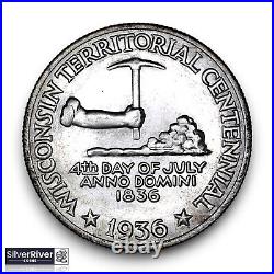 1936 Wisconsin Territorial Centennial Half Dollar (SUPERB BU/GEM++) Lustrous