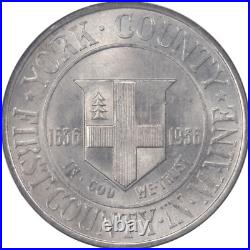 1936 York Commemorative Half Dollar 50c NGC MS 66 CAC Lustrous, PQ