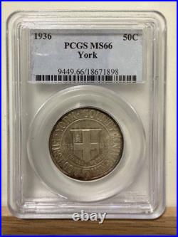 1936 York County Tercentenary Half Dollar PCGS MS66 Classic Commemorative