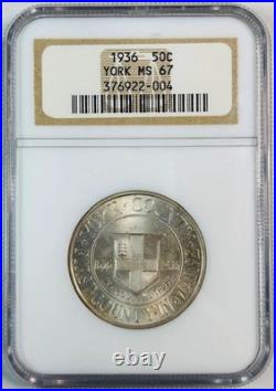 1936 York NGC MS-67 Silver Commemorative YORK