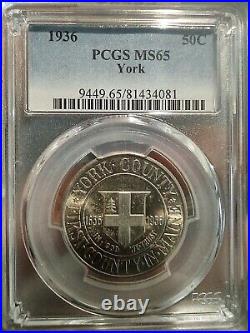 1936 York Silver Commemorative Half Dollar PCGS MS-65 Mint State 65