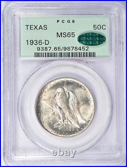 1936-d Texas Half Dollar Commemorative Nice Pcgs Ms65 Cac