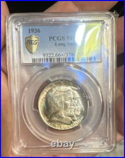 1936 long island tercentenary Silver Commemorative half dollar PCGS MS 66+ PQ
