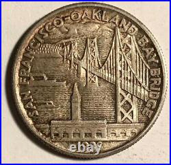 1936S Bay Bridge Silver Commemorative Half Dollar ORIGINAL AU
