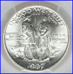 1937 50c Boone Commemorative Half Dollar NGC GEM Quality MS65 CAC BLAST WHITE
