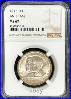 1937 Antietam Commemorative Silver Half Dollar Ngc Ms 67 Beautiful Coin