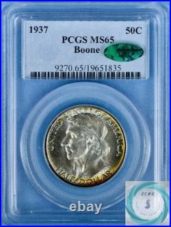 1937 Boone Commemorative 50c PCGS MS65 withCAC Big Time Eye Appeal