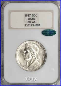 1937 Boone Commemorative Half Dollar NGC MS64 CAC in 3.0 Fatty Nice! #1EFS