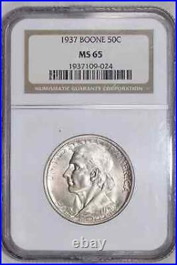 1937 Boone Silver Commemorative Half Dollar Ngc Ms65