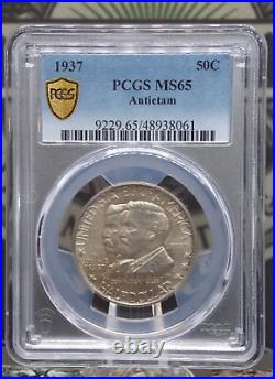 1937 Commemorative ANTIETAM Silver Half Dollar 50c PCGS MS65 #061 Gem BU ECC&C