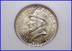 1937 Commemorative ROANOKE Silver Half Dollar 50c NGC MS64 #007 Old FATTY