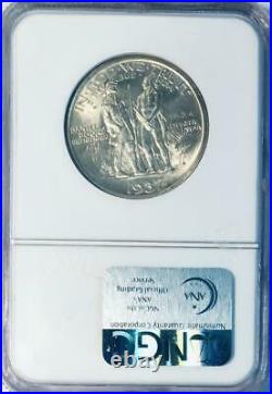 1937-D Boone Commemorative Silver Half Dollar NGC MS 65 -Low Mintage