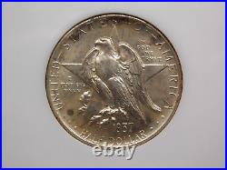 1937 D Commemorative TEXAS Centennial Silver Half Dollar 50c NGC MS65 #007 BU