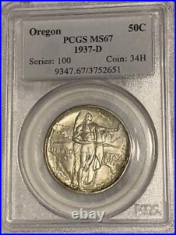 1937-D Oregon Commemorative 50¢ (Half Dollar) PCGS Certified MS67