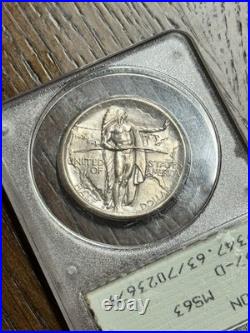 1937 D Oregon Trail Commemorative Half Dollar PCGS MS63 OGH RATTLER Coin (3422)