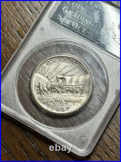 1937 D Oregon Trail Commemorative Half Dollar PCGS MS63 OGH RATTLER Coin (3422)