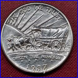 1937 D Oregon Trail Half Dollar Commemorative 50c High Grade BU #60829