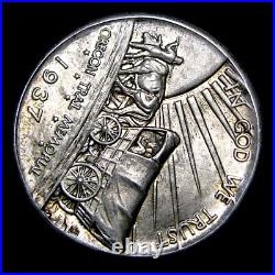 1937-D Oregon Trail Silver Commemorative Half Dollar - Gem BU+ Coin - #319D